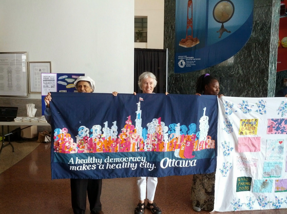 Unveiling the “Stitching our Social Safety Net” quilt